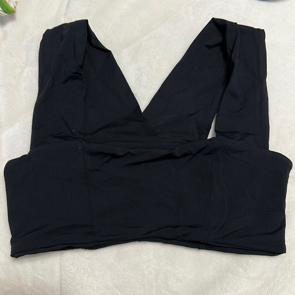 L space black bikini top